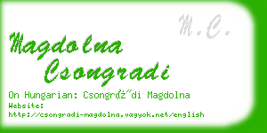 magdolna csongradi business card